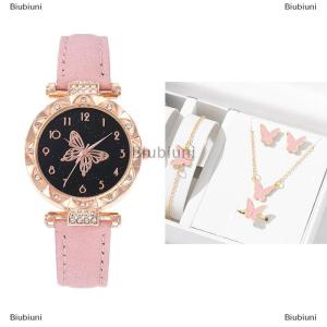 [COD] Biubiuni Đồng hồ đeo tay của phụ nữ mới là một bộ đồng hồ năm Mảnh Bướm đơn giản thời trang