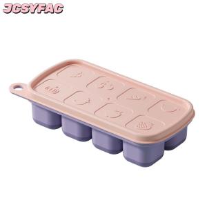 JCSYFAC 1 cái 8 di động cấp thực phẩm Silicone khuôn Ice lưới với nắp Ice trường hợp khay làm khuôn Băng lưu trữ hộp tái sử dụng Diy Nhà Bếp Tiện Ích