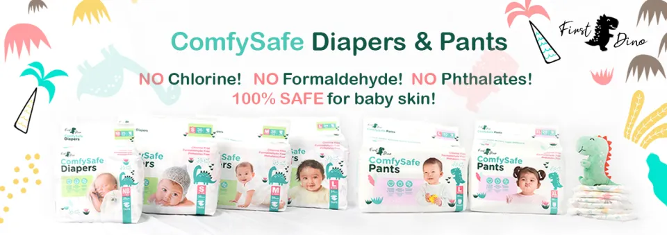 How to Use Pant Style Diapers  FirstDino ComfySafe Diaper Pants 
