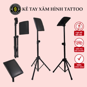 Kê tay xăm hình (🎁Tặng+ Freeship💝) Giá đỡ tay xăm hình màu đen chân chỉnh cao thấp tùy ý.