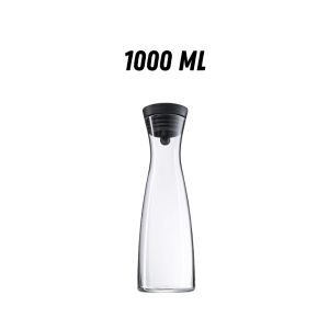 LOCAUPIN Borosilicate Glass Pitcher with Automatic Opening & Closing Lid Leak Proof Food Grade Silicone Sealing Lid