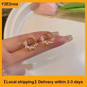 【Local shipping】 1Pair New Simple Temperament Circle Earrings Fashion Small Versatile Earrings Womens Jewelry