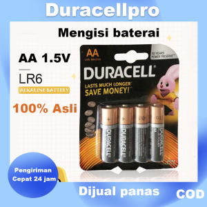 DURACELL 1.5V AA/AAA Baterai Alkaline  Baru 4PCS LR6 Untuk Mainan Sikat Gigi Elektrik Senter Remo