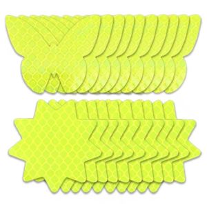 20PCS Car Reflective Sticker High-Visibility Car Motorcycle Bicycle Helmet Waterproof Creative Butterfly Gear Nighttime Warning Decals