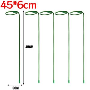 10ชิ้นที่ยึดต้นไม้แท่นรองสวนทำจากโลหะแท่งป้องกันก้านดอกไม้กระถางอุปกรณ์กันตกใช้ซ้ำได้อุปกรณ์ทำสวน