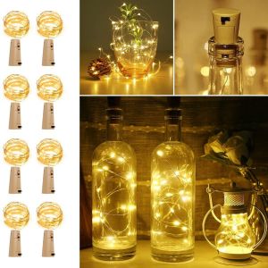 Wine Bottle Light With Cork LED Battery Lighting Strings Bottle Lights Mini String Lights For Party Wedding  Bar Decor
