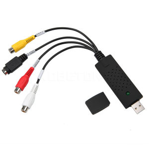KEBETEME Bộ Chuyển Đổi Thẻ Quay Video Âm Thanh USB2.0 Tiện Dụng Bộ Chuyển Đổi Quay Video VHS Sang DVD Cho Win7/8/XP/Vista