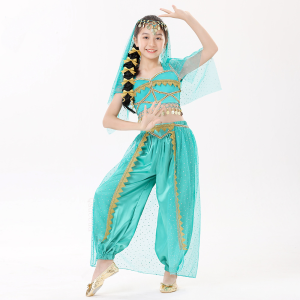 Ladies Indian Dance Performance Set Belly Dance Exotic Style Photography Dance Dresses Childrens Jasmine Princess Set