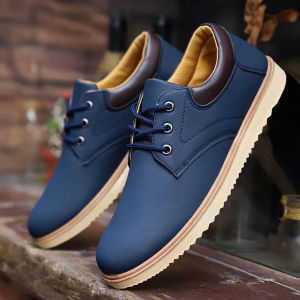 Giày da nam kiểu Oxford cao cấp đế gỗ phíp da bò thật