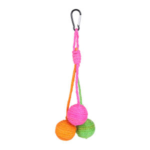 Pet Cat Hanging Sisal Ball Bite-resistant Wear-resistant Jute Twine Rope Pet Supplies for Relieve Boredom Cute Funny Cat Toys Stretch Plush Ball Soft Colorful Cat Toy Ball Interactive Cat Toys Assorted Cat Playing Toys