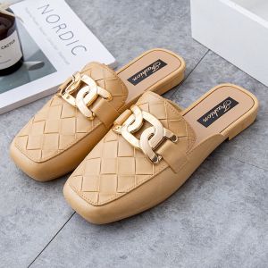 OKAIDO Sandal Mules Selop Wanita Cewek Perempuan Gaya Fashion Korea Style Elegan Nyaman Kekinian