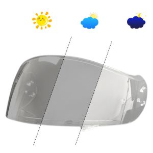 Motorcycle Helmet Photochromic Visor Lenses which Automatically Darkens & Clears Helmet Visor For Shoei Neotec 2 Neotec II CNS-3