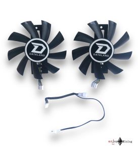 พัดลมการ์ดจอ POWERCOLOR Radeon RX 470 570 Dataland RX 570 Graphics Card Cooling
