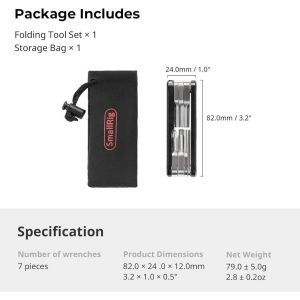 SmallRig Folding Tool Set with Screwdrivers and Wrenche Pocket-sized Folding Multitool AAK2213C AAK2213D