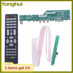 fanghui T. SK106A.03แผงควบคุมควบคุมทีวีจอแอลซีดีแบบสากลเมนบอร์ดทีวีอนาล็อก V53