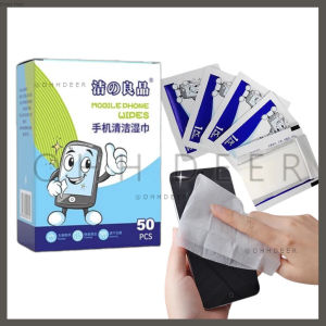 OHHDEER 50Pcs Cleaning Wipes for Wiping Computer LCD Mobile Phone Screens Quick Drying Decontamination and Oil Removal