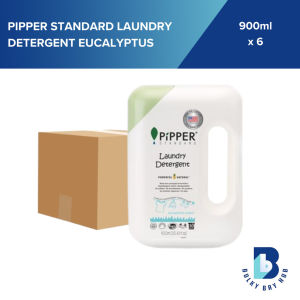 [Carton Deal] Pipper Standard Laundry Detergent Eucalyptus Bottle 900ml (Bundle of 6)