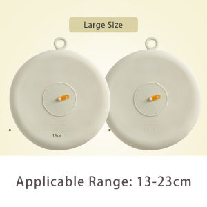 Vision 2Pcs/set Silicone Food Cover Food Grade Silicone Cling Lid High-Temperature Resistant Food Cover with Hanging Hole Kitchen Organization Sealing Lid Reusable Food Lid
