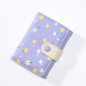 Dompet Wanita Impor Dompet Lipat Dompet Mini Pola Bunga Lucu Dompet Multifungsi Kasus Kartu Multifungsi D249