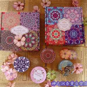 SG STOCK 4Pcs/Set Smoked Dry Flower Scented Candles Household Living Room Bedroom Present Set Candle Gift Box Set