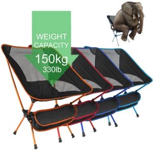 Ultralight Folding Travel Chair Super Durable High Load Outdoor Camping Chair Portable Beach Hiking Picnic Seats