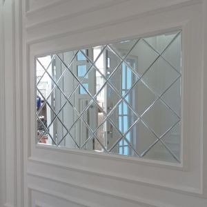 Satu Set Kaca Cermin Moulding Ukuran 105CM X 63CM Tebal 2MM / Kaca Cermin Rectangular Dekorasi Rumah Minimalis ASLI KACA 100%