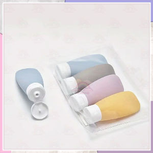 4Pcs Travel Bottle Squeeze Liquid Container For Shampoo Lotion Cream Conditioner Facial Cleanser Empty Sub-bottling Wash Bag Nordic Style  Refillable Kit Portable Essence Shower Gel Bottles Can Carry On The Plane TH