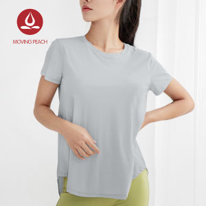 Moving Peach Women T-Shirts 2 Way Wear Mesh Shirt Sleeve Tops Yoga Wear Fashion Shirt ATJ