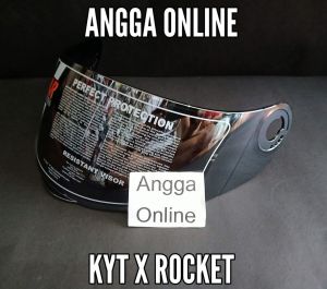 PAKET KYT X ROCKET Kancing BESI. BUSA HELM KYT X ROCKET + KACA HELM KYT X ROCKET + LIS KARET HELM + TALI HELM PLUS PAKU BELAH & RING + KNOP