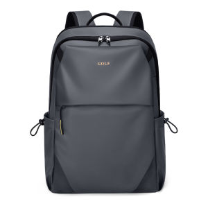 GOLF QUALITY Người Đàn Ông Của Ba Lô Thời Trang Không Thấm Nước Túi đựng laptop du lịch phong cách mới dung tích lớn cặp sách học sinh đi chơi Vải Oxford Máy Tính túi có khóa kéo Đóng Cửa Màu Đen
