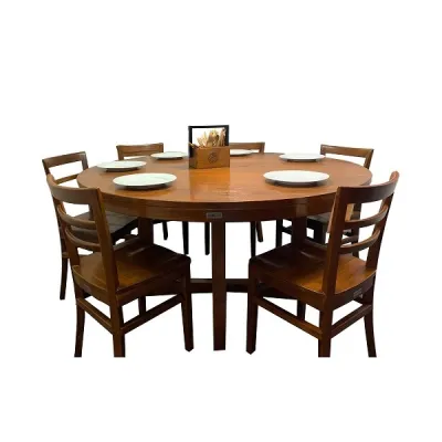 ELEGANT DURABLE TEAK MISORE DINING TABLE D 100 FOR RESTAURANTS