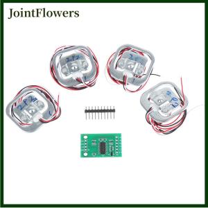 JointFlowers เครื่องเซ็นเซอร์น้ำหนักเครื่องชั่งเครื่องชั่งน้ำหนักมนุษย์4ชิ้น50กก. พร้อมเซ็นเซอร์ชั่งน้ำหนักโมดูลโฆษณา HX711ของขวัญคริสต์มาส