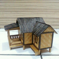 Miniatur Rumah adat sunda/rumah adat  tradisional jawa barat,kerajinan bambu. 