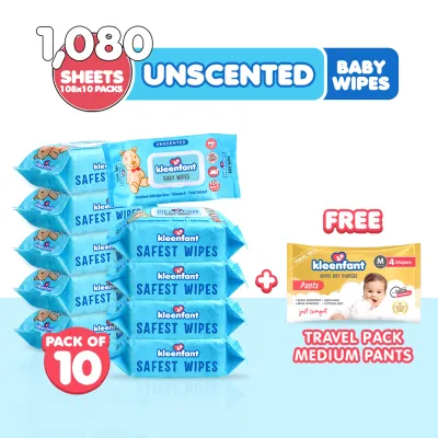 Kleenfant Baby Wipes Baby Scent 108 Sheets Pack of 10 Newborn Baby Essentials Wet Wipes Sale
