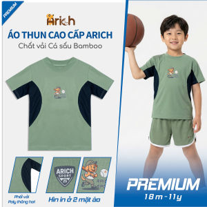 Áo thun cao cấp Arich chất liệu cá sấu Bamboo cho bé trai bé gái cho bé 18 tháng đến 5 tuổi