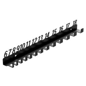 Garage Mounted Wrench Management Storage Rack Numbered Slots 6-1819-326-32 Durability Metal Tool Organizers Holder