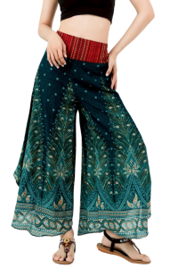 🐘กางเกง ขายาว เอวนากา ทรงขาบาน พิมพ์ลายช้าง ผ้าเรย่อน เนื้อผ้าบางเบา ใส่สบาย ทรงสวย ดีไซน์เก์ ผลิตโดยคนไทย พร้อมส่ง by Your Cozy