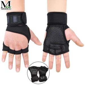 Gym Gloves Weight Lifting Gloves Wrist Support Palm Grip Breathable Silicone Non Slip Callus Protection Cycling Workout Sulit