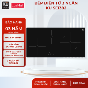 Bếp từ 3 vùng nấu KUCHEN KU SEI382 - Tây Ban Nha [MIỄN PHÍ LẮP ĐẶT TOÀN QUỐC & BẢO HÀNH TẠI NHÀ]