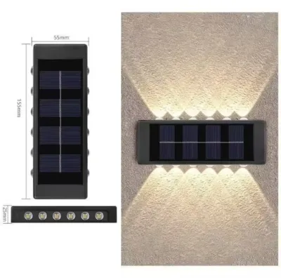 [ BorongPro ] LED Solar Wall Lamp Waterproof Solar Led Light Courtyard Street Landscape Garden Decoration Wall Lamp