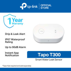 TP-Link Official Store Store | Tapo T300 | IP67 Waterproof Smart Water Leak Sensor Flexible Placement Drip & Leak Alert (Tapo Hub Required)