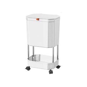 Renter Friendly Trash Bin Storage Shelf Organizers No Drilling Required Compactly Kitchen Storage Easy Cleaning Garbage Bin