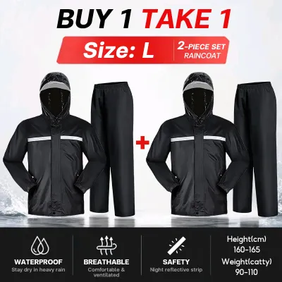 FINAA Rain Coat Set For Motorcycle Bicycle Outdoor Waterproof Raincoat For Man and Women Waterproof Jacket Set