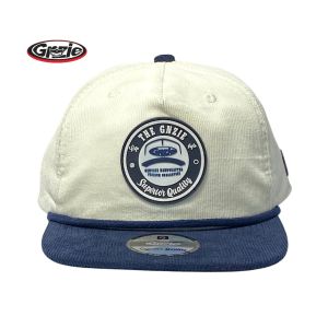 GNZIE Topi Snapback Classic karduroy path rubber white navy