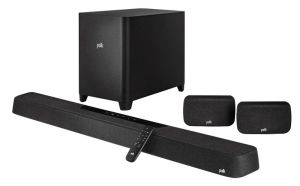 Polk Audio MagniFi Max AX SR - 7.1.2 Channel Dolby ATMOS Soundbar and Wireless 10 inch subwoofer and wireless rear speakers.
