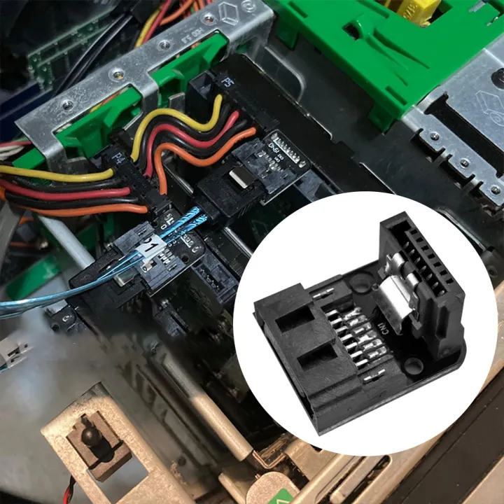 SATA 7Pin Female To 7pin Male Adapter 90 Degree Angled Adapter 6Gbps 90 ...