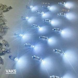 Combo 10 đèn led NHẤN TRẮNG không chớp dùng pin _ trang trí tiệc lễ hội làm đèn lồng..v.v