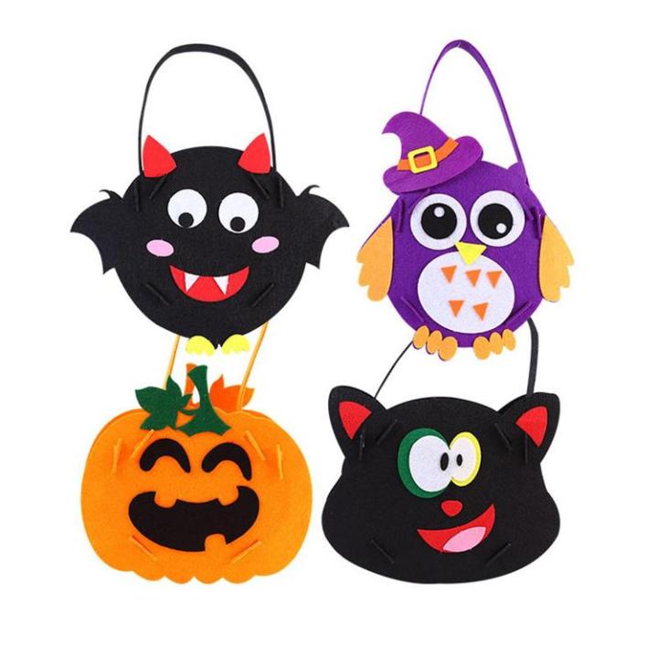 DIY Halloween Candy Buckets Eerie Cartoon Candy Basket for DIY Lively ...