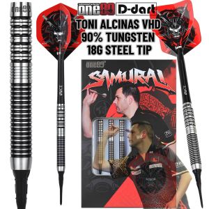 ONE80 SOFT TIP DART - 18G Toni Alcinas The Samurai 90% Tungsten Signature Original Electronic Darts (ARROW DART LEMBUT)