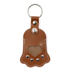 Stylish Pet Furs Souvenir Keychain PU leather Cats Dogs Memorial Pouch Travel Friendly Keyring For Cats Dogs Owners